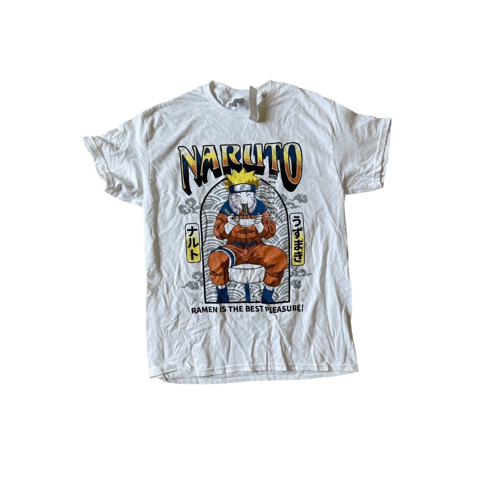 NWT Women's Size Medium‎ Naruto Anime White Graphic T Shirt Graphic Print